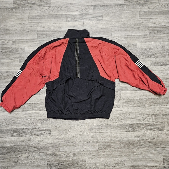 Vintage 90s Y2K K-Swiss Red Black Windbreaker Jacket Mens Size Large - Picture 8 of 11